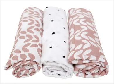 Motherhood, Scutece din muselina 70-80 cm, 3 buc., Pink Classics
