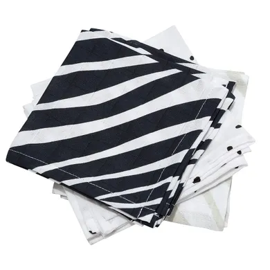 Motherhood, Servetele de muselina si bumbac 30-30 cm, 7 buc., Blue Zebra