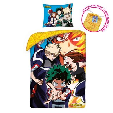 My Hero Academia, set lenjerie de pat single, 140-200 cm + 70-90 cm