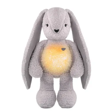 MyHummy (Szumisie), Iepuras 5 in 1 cu pernuta termica din grau, 30 cm, gri