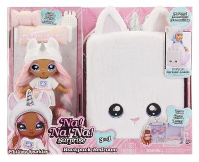 Na! Na! Na! Surprise 3-in-1, Unicorn Whitney Sparkles, papusa fashion cu accesorii