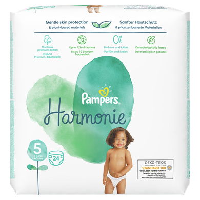 Pampers Harmonie, scutece marimea 5, 11+ kg, 24 buc.