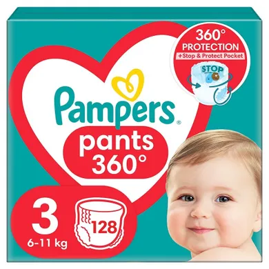 Pampers Pants, scutece-chilotel marimea 3, 6-11 kg, 128 buc.