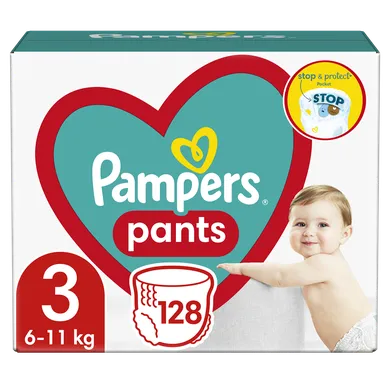 Pampers Pants, scutece-chilotel marimea 3, 6-11 kg, 128 buc.