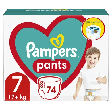 Pampers Pants, scutece-chilotel marimea 7, 17 kg+, 74 buc.