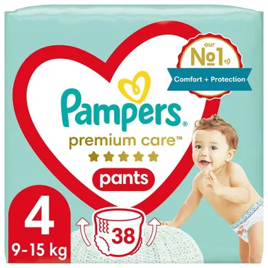 Pampers Premium Care Pants, scutece-chilotel marimea 4, 9-15 kg, 38 buc.