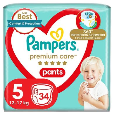 Pampers Premium Care Pants, scutece-chilotel marimea 5, 12-17 kg, 34 buc.