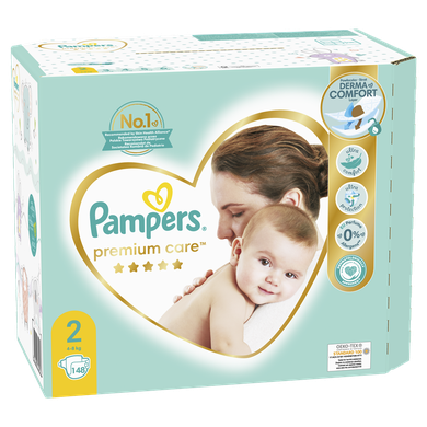 Pampers Premium Care, scutece marimea 2, 4-8 kg, 148 buc.