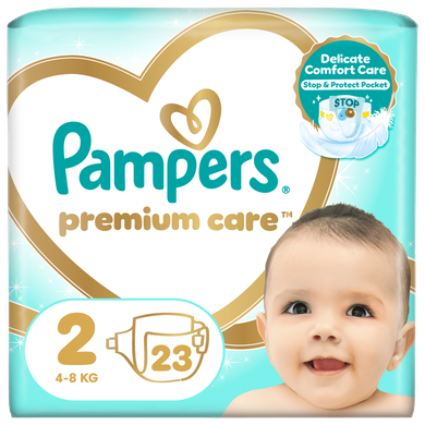 Pampers Premium Care, scutece marimea 2, 4-8 kg, 23 buc.