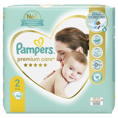Pampers Premium Care, scutece marimea 2, 4-8 kg, 94 buc.