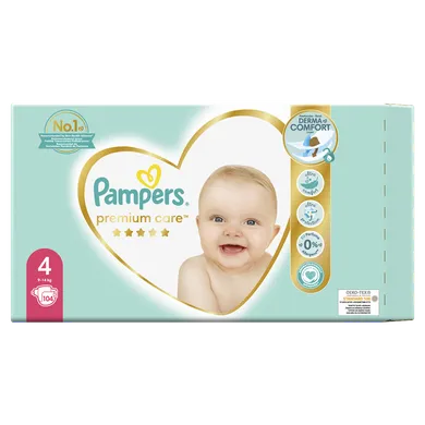 Pampers Premium Care, scutece marimea 4, 9-14 kg, 104 buc.