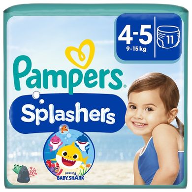 Pampers Splashers, scutece-chilotel pentru apa marimea 4-5, 9-15 kg, 11 buc.