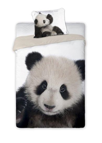 Panda, set lenjerie de pat single, 140-200 cm