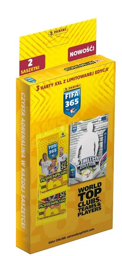 Panini, FIFA 365, Adrenalyn XL 2026, booster cu carti de colectie, 2 buc.