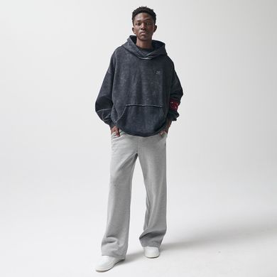 Pantaloni de trening gri cu croiala larga wide oversize NOWEAR