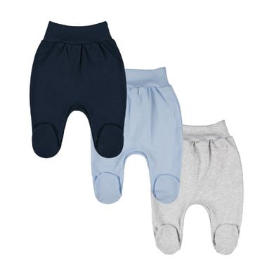 Pantaloni pentru baieti, gri, albastru, 3 buc., Tup Tup