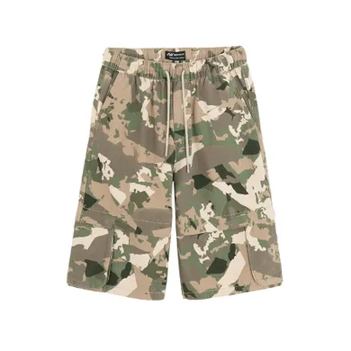 Pantaloni scurti cu model camuflaj si croiala baggy unisex NOWEAR