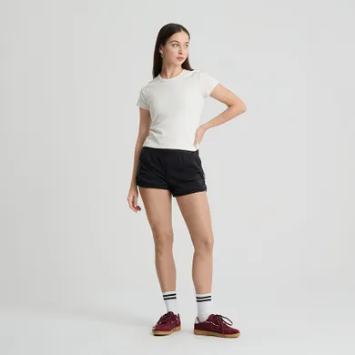 Pantaloni scurti negri cu talie joasa NOWEAR