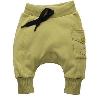 Pantaloni trening largi pentru copii, verde, brand Pinokio