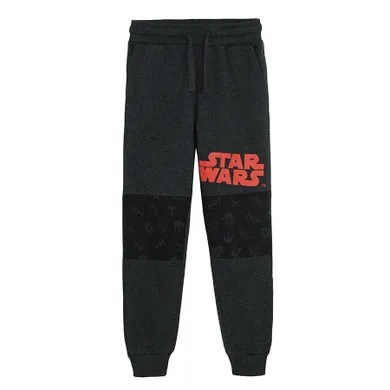 Pantaloni trening pentru baieti, gri, imprimeu Star Wars, Licence Brand