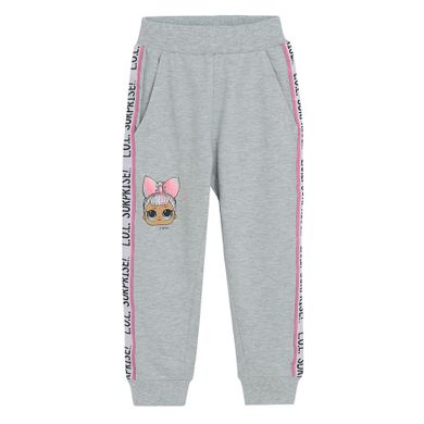Pantaloni trening pentru fete, gri, imprimeu L.O.L. Surprise, Licence Brand