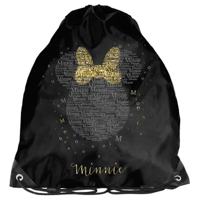 Paso, Minnie Mouse, rucsac cu snur, 45-34 cm, Black & Gold