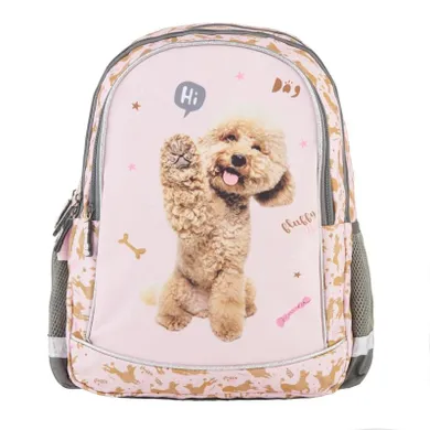 Paso, rucsac pentru scoala, cu 2 compartimente, Poodle