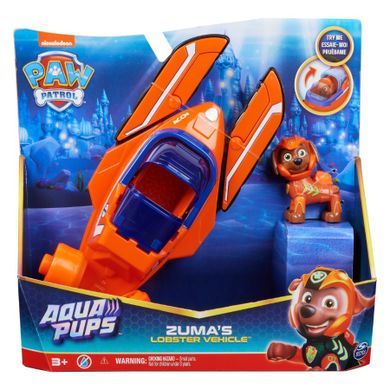 Paw Patrol, Aqua Pups, vehicul cu figurina, Zuma
