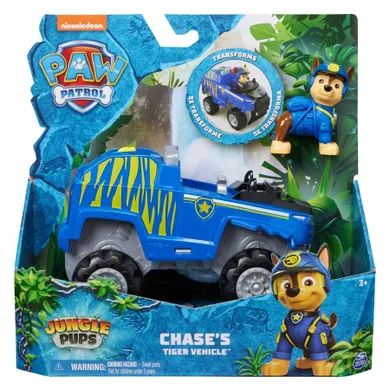 Paw Patrol, Jungle Pups, Chase Jungle vehicul cu figurina