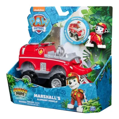 Paw Patrol, Jungle Pups, Marshall Jungle vehicul cu figurina