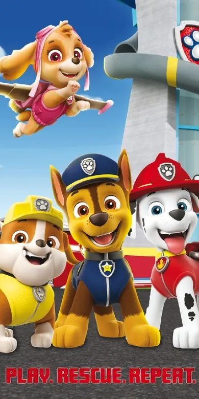 Paw Patrol, Play and Rescue, prosop de plaja, 70-140 cm