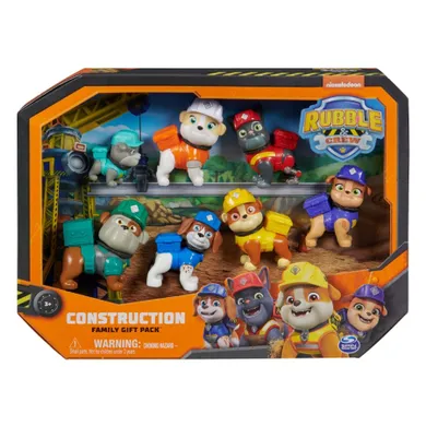 Paw Patrol, Rubble & Crew, Construction Family Pack, set de 7 figurine