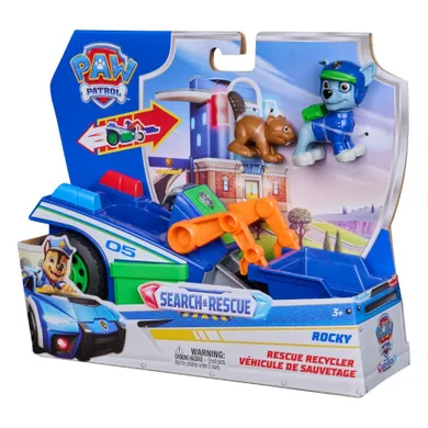 Paw Patrol, Search&Rescue, Rocky, vehicul cu figurina