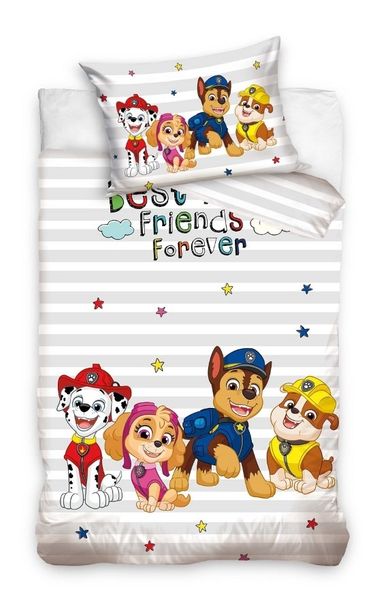 Paw Patrol, set lenjerie de pat single, 100-135 cm