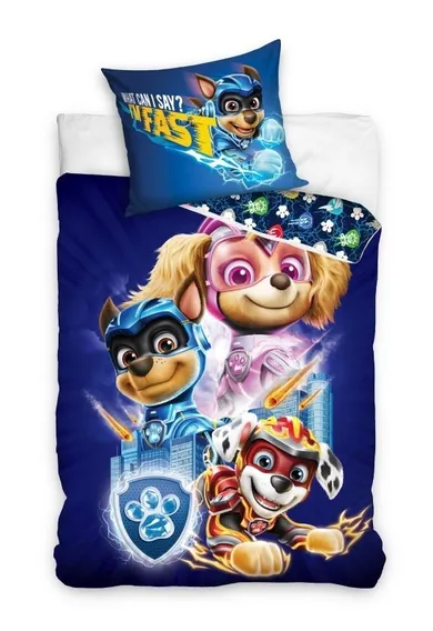 Paw Patrol, set lenjerie de pat single, 140-200 cm