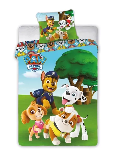 Paw Patrol, set lenjerie de pat single, 140-200 cm