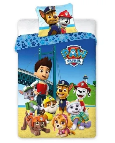 Paw Patrol, set lenjerie de pat single, 160-200 cm