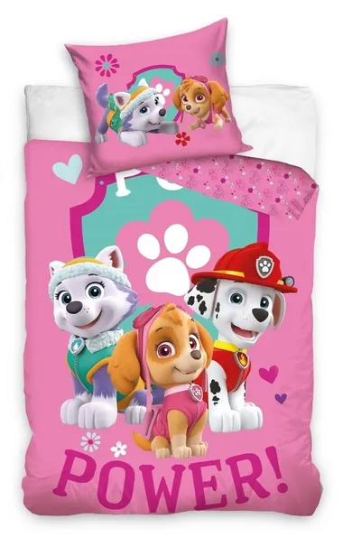 Paw Patrol, set lenjerie de pat single, 160-200 cm