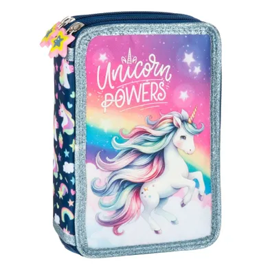 Penar dublu, cu rechizite scolare, Unicorn