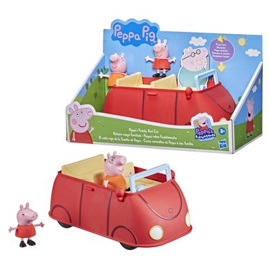 Peppa Pig, Masina rosie a familie Peppa, set cu figurine