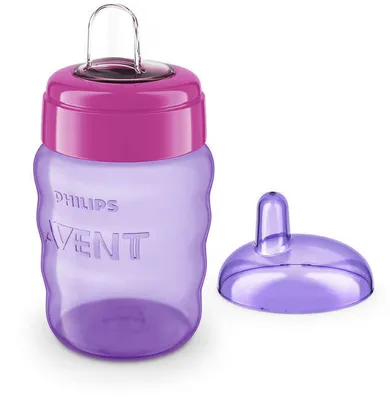 Philips Avent, Classic, cana cu tetina de formare, 9 luni+, violet, 260 ml, SCF553/03