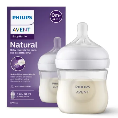 Philips Avent, Natural, Response, biberon, 125 ml, 0 luni+, SCY900/01