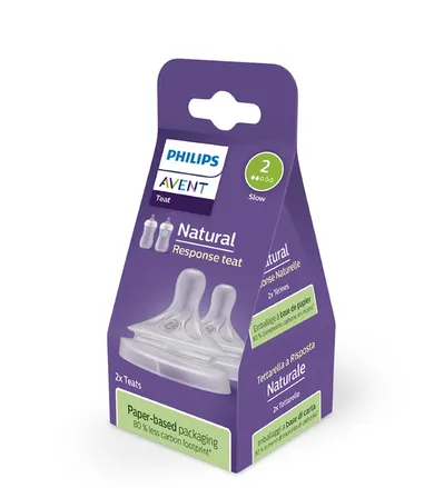 Philips Avent, Natural, Response, tetina pentru biberon, 0 luni+, SCY962/02