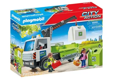 Playmobil, City Action, Camion cu containere pentru sticla, 71431