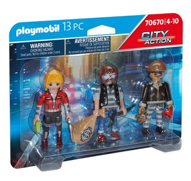 Playmobil, City Action, Set 3 figurine hoti, 70670
