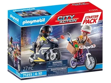 Playmobil, City Action, Starter Pack: Unitatea speciala si hotul de bijuterii, 71255