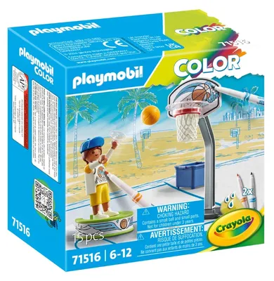 Playmobil, Color, Skater cu minge de baschet, 71516