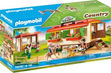 Playmobil, Country, Adapost pentru ponei si casa mobila, 70510