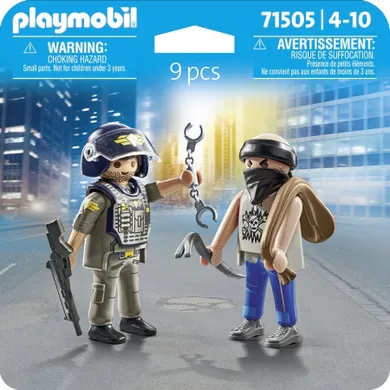 Playmobil, Duo Pack, Unitatea speciala de lupta si banditul, 71505