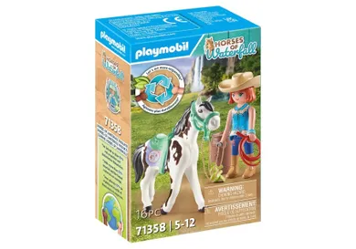 Playmobil, Horses of Waterfall, Ellie si Sawdust exerseaza Western Riding, 71358